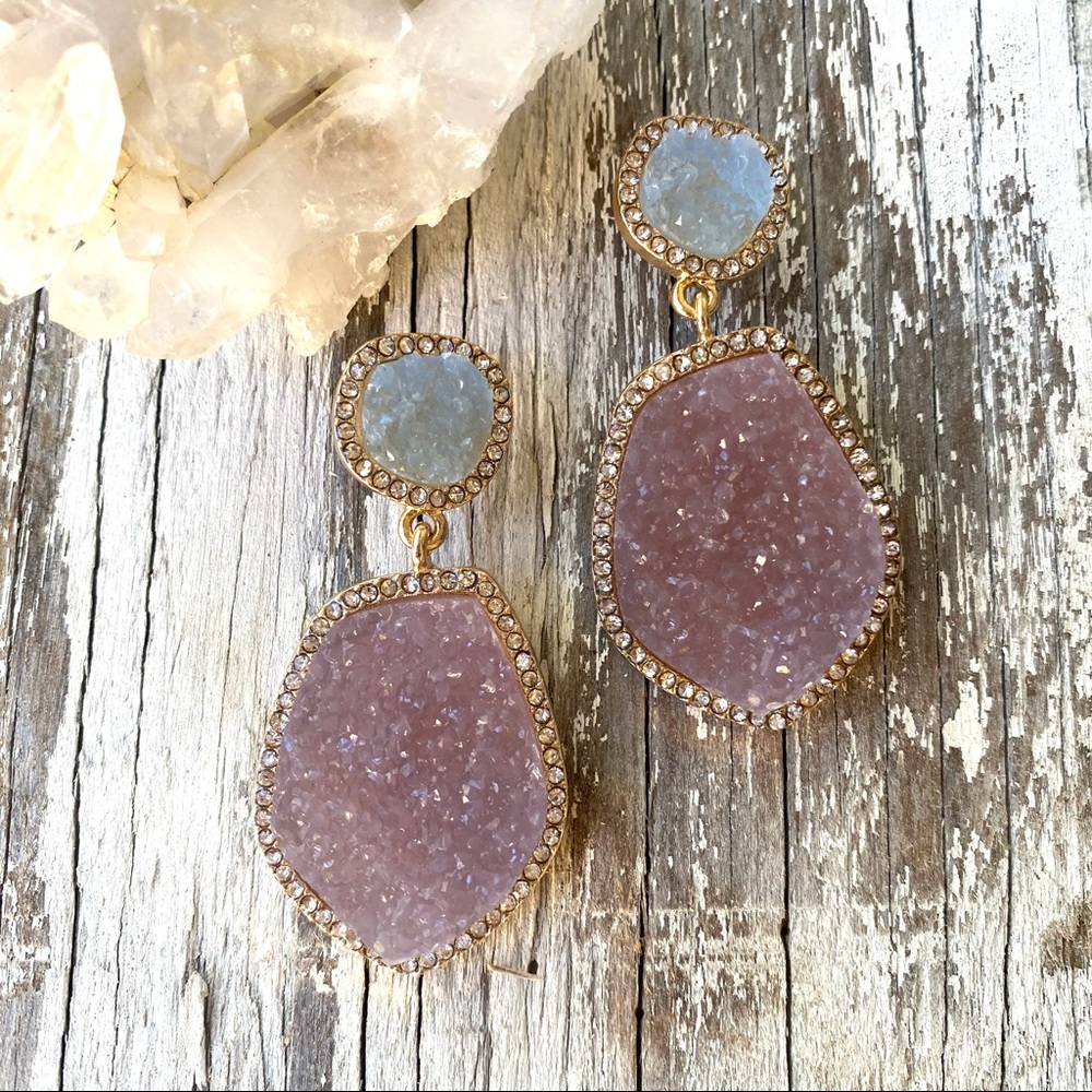 BaubleBar Moonlight Druzy Earrings - Picture 2 of 5